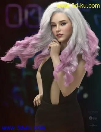 3D打印模型Ursula Hair for Genesis 3, 8, and 8.1 Females的图片