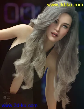 3D打印模型Ursula Hair for Genesis 3, 8, and 8.1 Females的图片