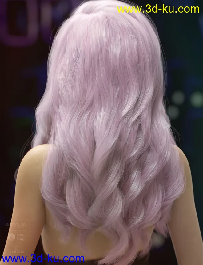 Ursula Hair for Genesis 3, 8, and 8.1 Females模型的图片10