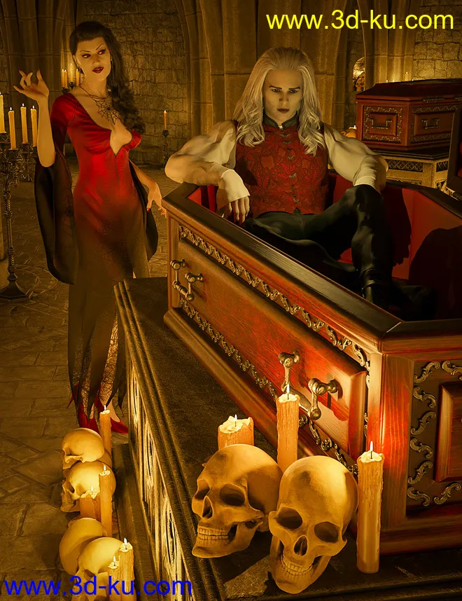 Vampire Crypt and Props模型的图片2