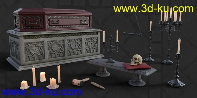 Vampire Crypt and Props模型的图片9