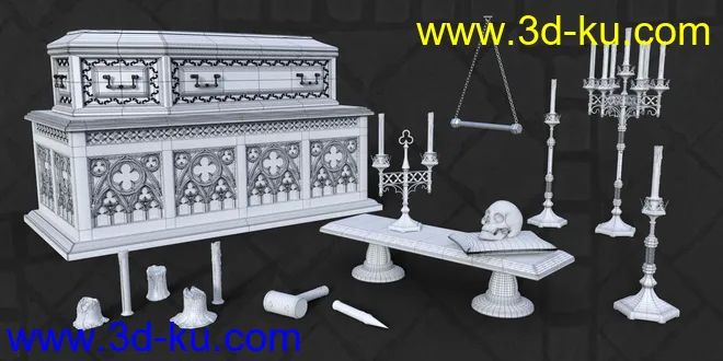 Vampire Crypt and Props模型的图片10
