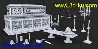 3D打印模型Vampire Crypt and Props的图片