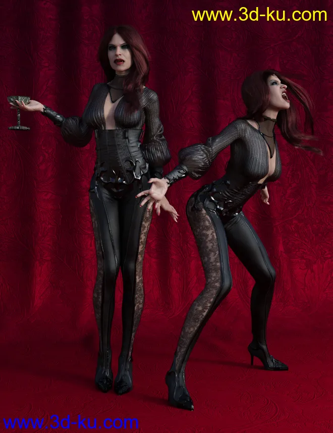 Vampiresque Poses for Genesis 8 Female模型的图片3