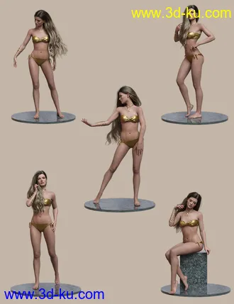 3D打印模型Veiled Poses for Genesis 8 and 8.1 Females的图片