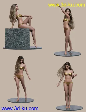 3D打印模型Veiled Poses for Genesis 8 and 8.1 Females的图片