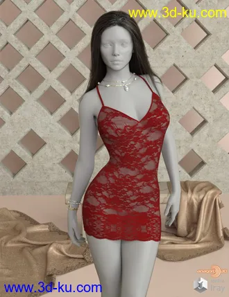 3D打印模型VERSUS - dForce Party Dress for Genesis 8 and 8.1 Females的图片