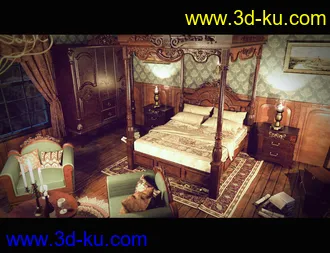 3D打印模型Victorian Bedroom的图片