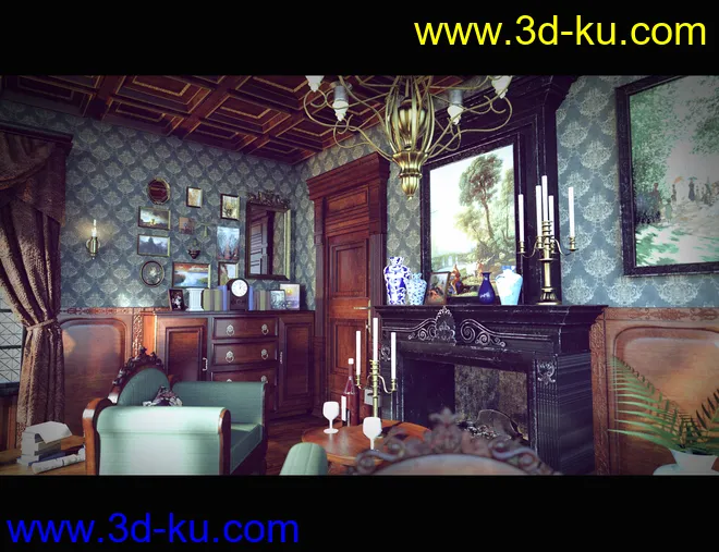 Victorian Bedroom模型的图片5