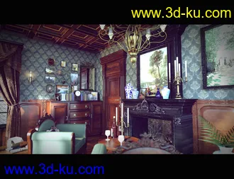 3D打印模型Victorian Bedroom的图片