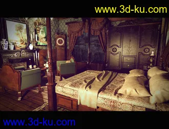 3D打印模型Victorian Bedroom的图片