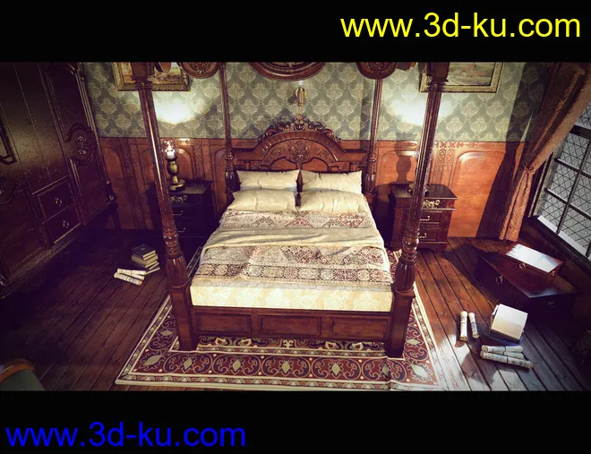 Victorian Bedroom模型的图片8