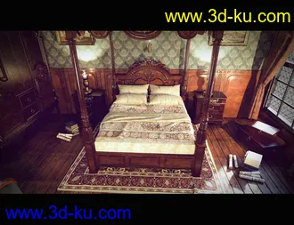 3D打印模型Victorian Bedroom的图片