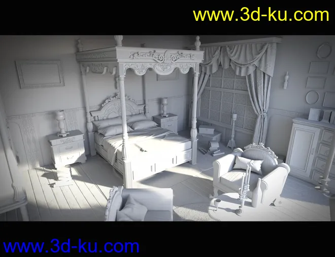Victorian Bedroom模型的图片11