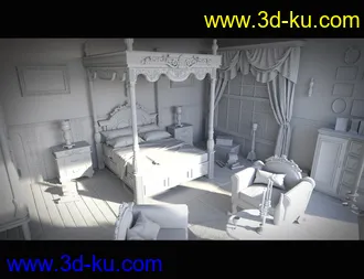 3D打印模型Victorian Bedroom的图片