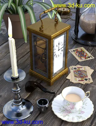 3D打印模型Victorian Study Clutter的图片