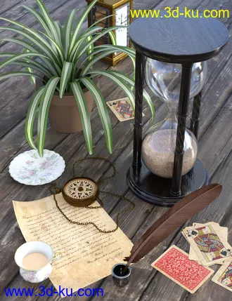 3D打印模型Victorian Study Clutter的图片
