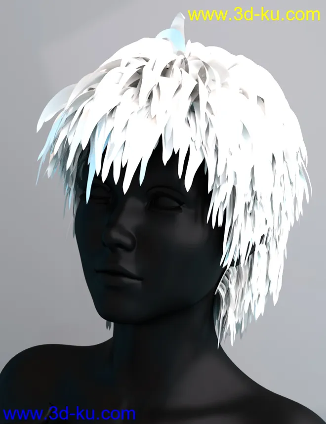 Vidra Hair for Genesis 3 Female(s) and Male(s)模型的图片2