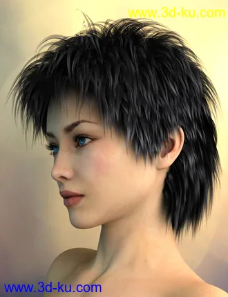 3D打印模型Vidra Hair for Genesis 3 Female(s) and Male(s)的图片