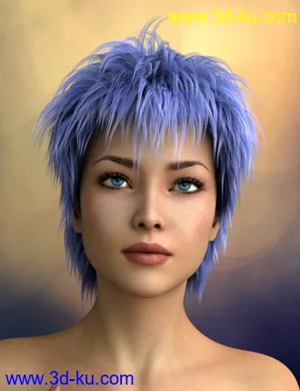 3D打印模型Vidra Hair for Genesis 3 Female(s) and Male(s)的图片