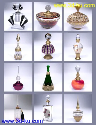 3D打印模型Vintage Perfume Bottles的图片