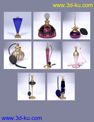 3D打印模型Vintage Perfume Bottles的图片