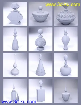 3D打印模型Vintage Perfume Bottles的图片