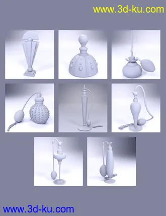 3D打印模型Vintage Perfume Bottles的图片