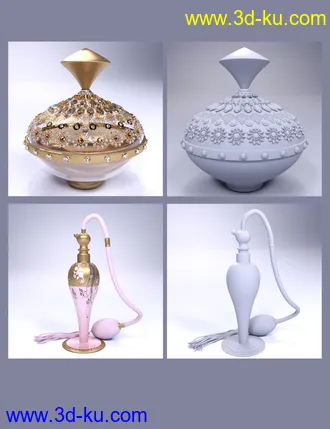 3D打印模型Vintage Perfume Bottles的图片