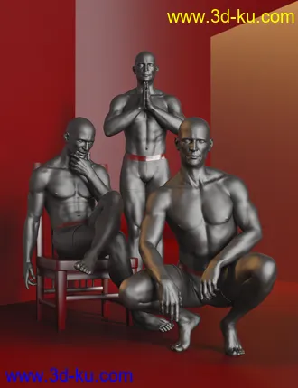 3D打印模型Virile Poses for Genesis 8 Male的图片