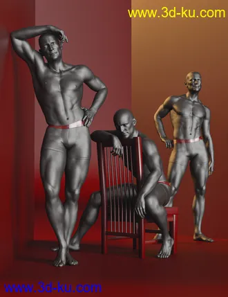 3D打印模型Virile Poses for Genesis 8 Male的图片
