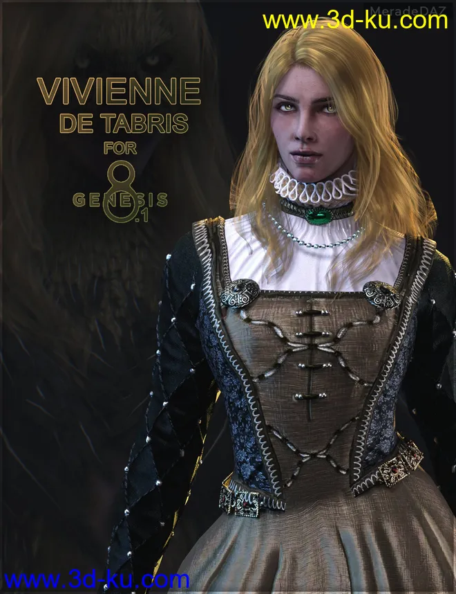 Vivienne De Tabris For Genesis 8 and 8.1 Female模型的图片1