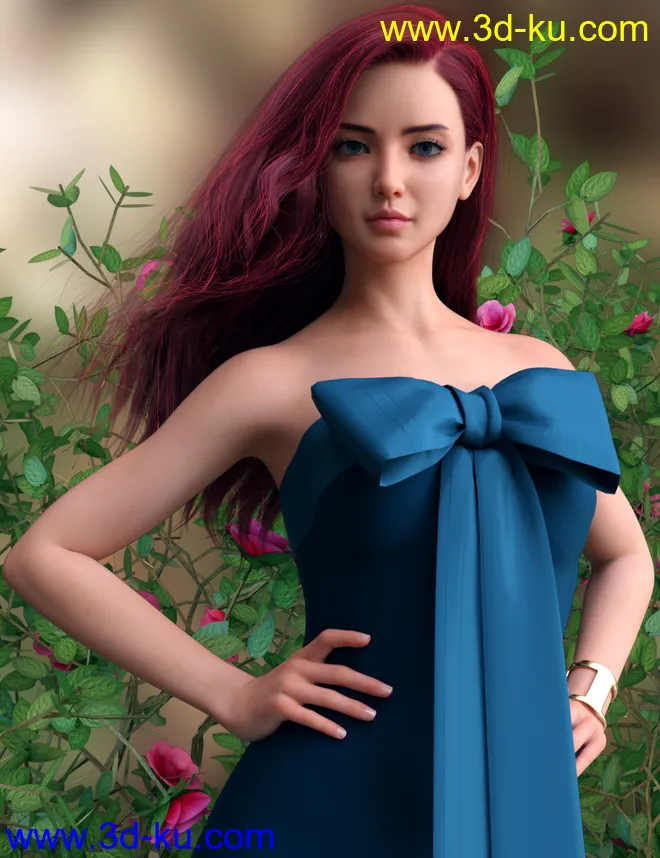 Vo Rose for Genesis 8.1 Female模型的图片5