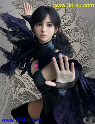 3D打印模型Vo Xiao Hua HD and Hair for Genesis 8.1 Female的图片