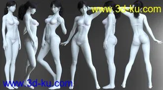 3D打印模型Vo Xiao Hua HD and Hair for Genesis 8.1 Female的图片