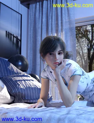3D打印模型Vo Xiao Hua HD and Hair for Genesis 8.1 Female的图片