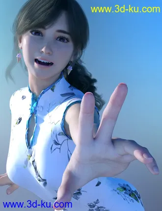 3D打印模型Vo Xiao Hua HD and Hair for Genesis 8.1 Female的图片