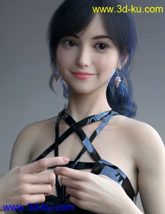 3D打印模型Vo Xiao Hua HD and Hair for Genesis 8.1 Female的图片