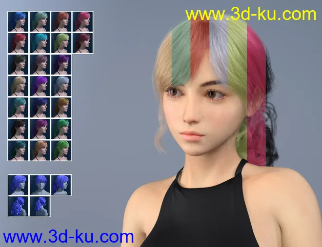 Vo Xiao Hua HD and Hair for Genesis 8.1 Female模型的图片15