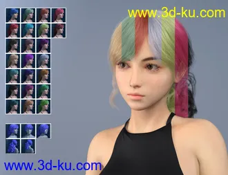 3D打印模型Vo Xiao Hua HD and Hair for Genesis 8.1 Female的图片