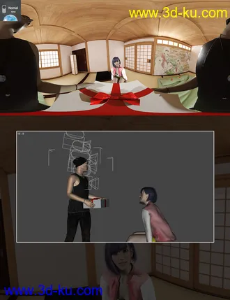 3D打印模型VR Cameras for Genesis 8 Male and Female的图片