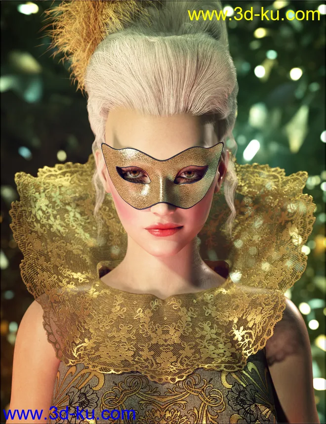 VYK dForce High Collar Peplum模型的图片2