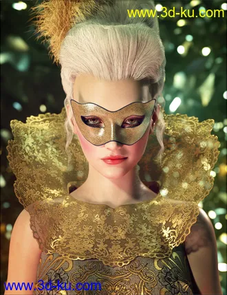 3D打印模型VYK dForce High Collar Peplum的图片