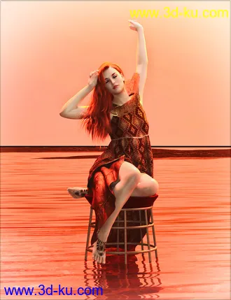 3D打印模型VYK dForce High Collar Peplum的图片