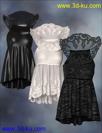 3D打印模型VYK dForce High Collar Peplum的图片