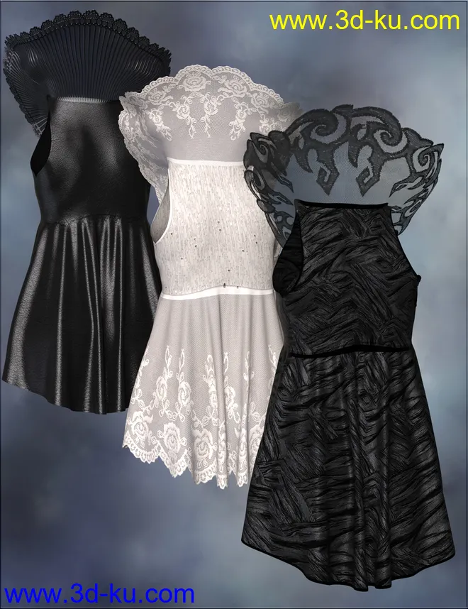 VYK dForce High Collar Peplum模型的图片8