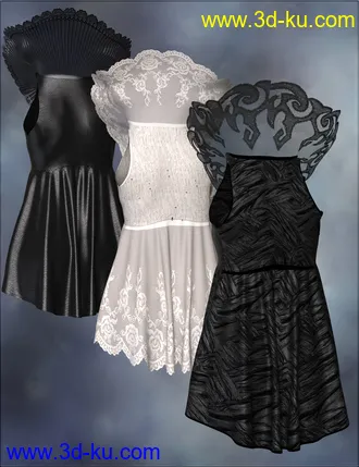 3D打印模型VYK dForce High Collar Peplum的图片