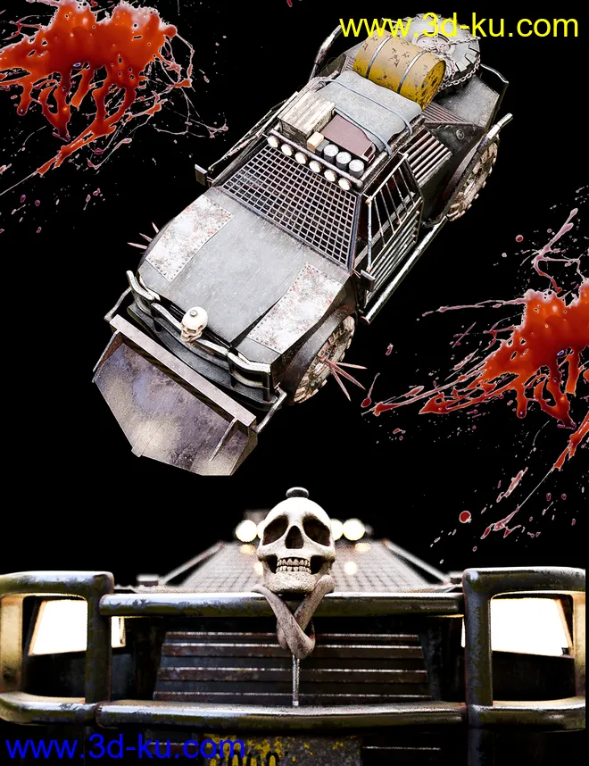 Wasteland Post Apocalyptic Car模型的图片3