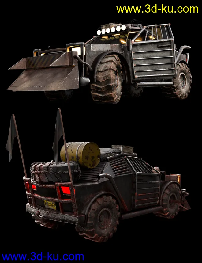 Wasteland Post Apocalyptic Car模型的图片8