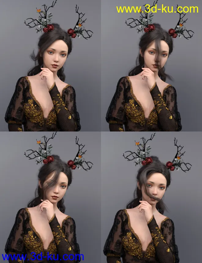 Wen Hair for Genesis 8.1 Female模型的图片3